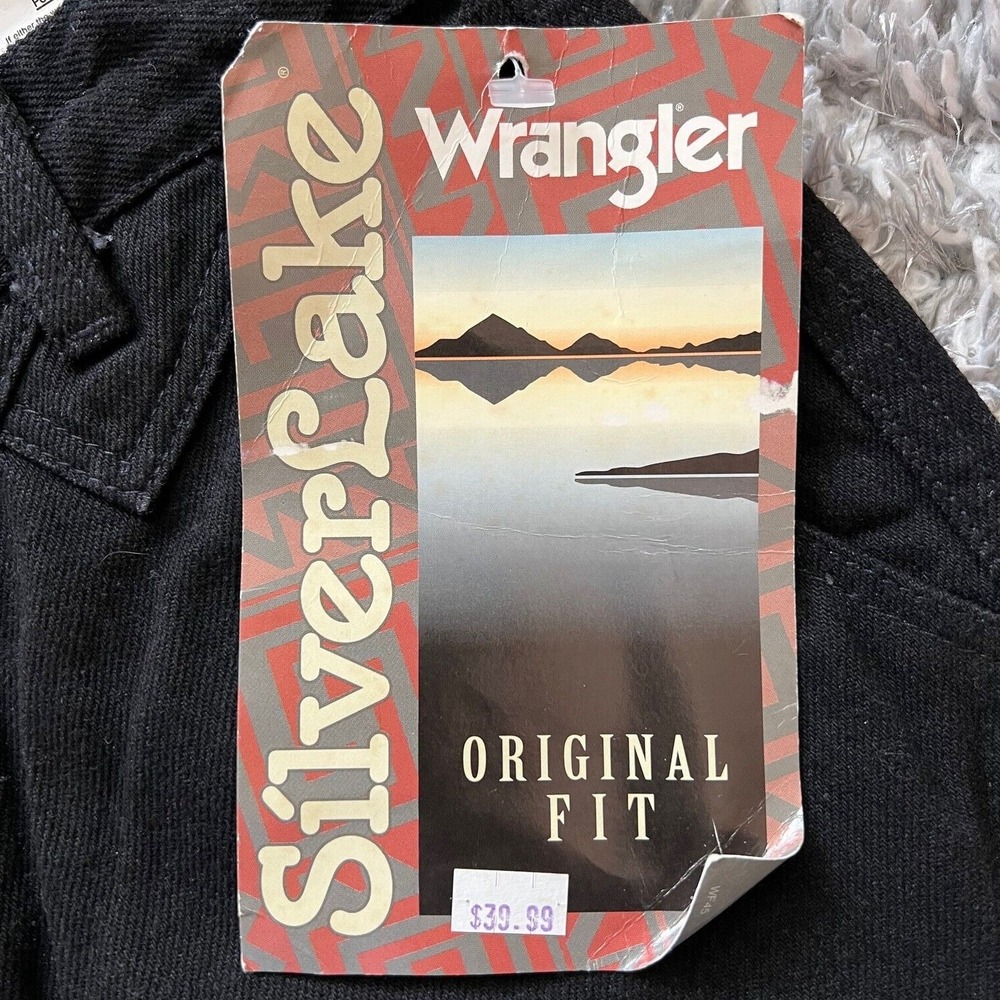 Vtg Wrangler Silverlake Bareback Jeans Original Black Womans 9/10x36 NOS Cowgirl